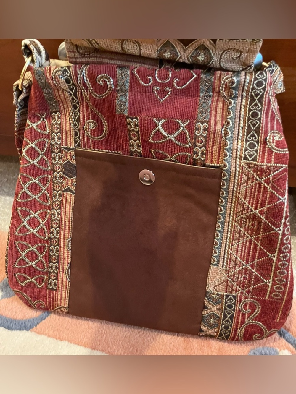 NWT Handmade Tapestry Crossbody Handbag - Picture 4 of 5